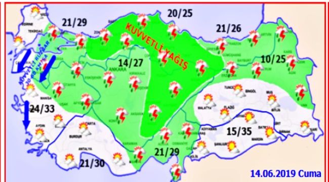 SAĞANAK, YILDIRIM ve DOLU UYARISI!