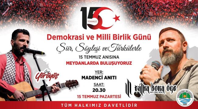 Başkan Alan, Demokrasi ve Milli beraberlik gününe davet etti 