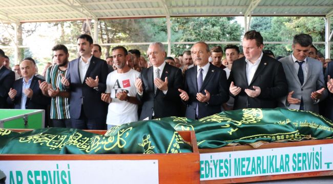- Selde hayatını kaybeden anne ve 2 kızı son yolculuklarına uğurlandı