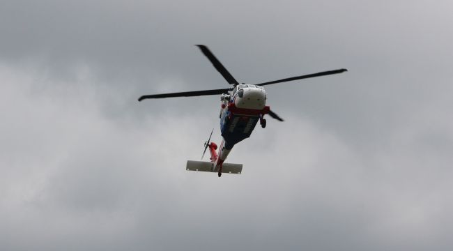 Selde mahsur kalan 21 fındık işçisi helikopter ile kurtarıldı 