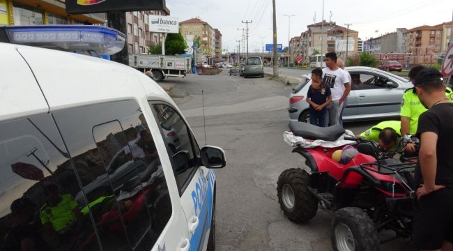 Arazi aracından düşen yaşlı adam yaralandı