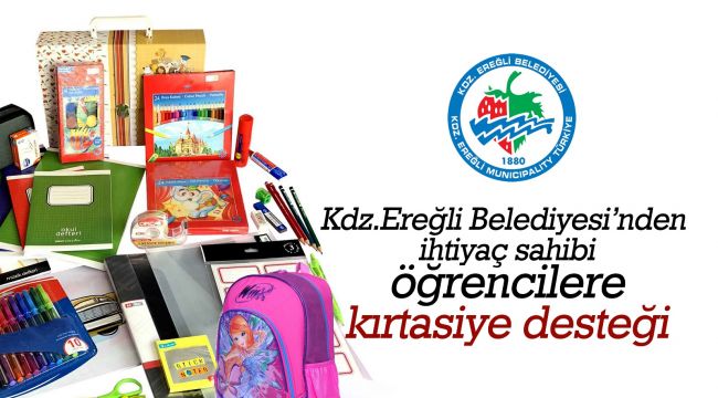 EREĞLİ BELEDİYESİ, KIRTASİYE YARDIMINDA BULUNACAK