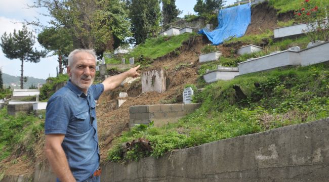 - Zonguldak'ta heyelan oldu, mezarlar zarar gördü