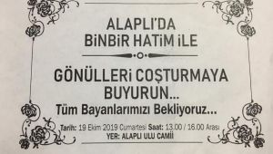 ALAPLI’DA BİR İLK GERÇEKLEŞTİRECEK...