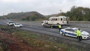 İşçi servisi kaza yaptı: 14 yaralı