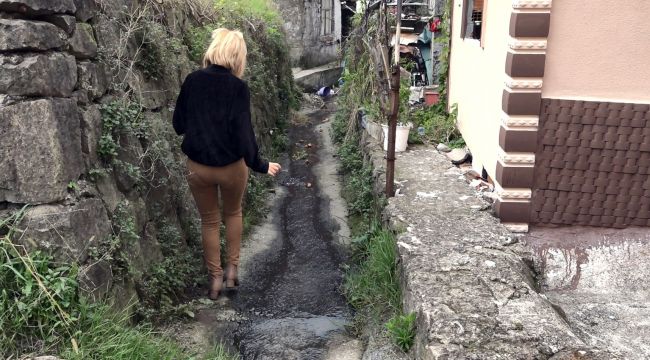  Mahalleye akan lağım vatandaşları isyan ettirdi