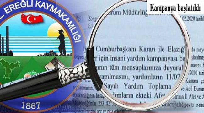 - Elazığ için yardım kampanyası başlatıldı