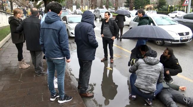 - Kazaya karışan kadın sürücü hüngür hüngür ağladı