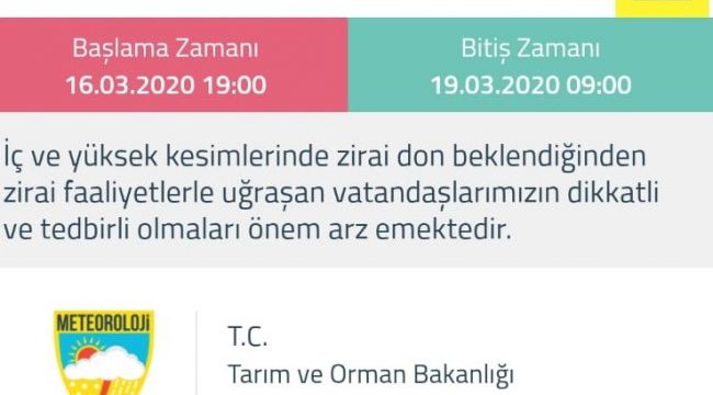 Meteorolojiden Zonguldak için sarı uyarı