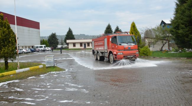 - Alaplı'da fabrikalar dezenfekte edildi