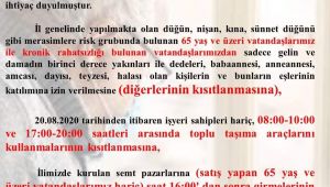  Karabük’te 65 yaş ve üstü ile 15 yaş ve altına düğün kısıtlaması getirildi