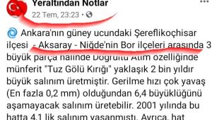 Niğde depremini iki ay önceden haber vermiş