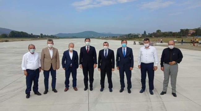 - Zonguldak Havalimani pist çalışmaları yerinde incelendi