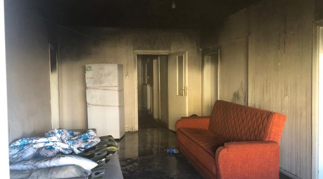 Apartmandaki yangın bina sakinlerini korkuttu