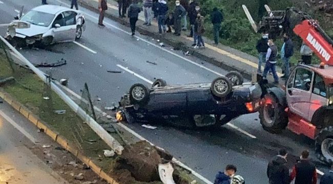 KDZ.EREĞLİ DE ZİNCİRLEME KAZA: 5 YARALI