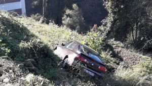  Yoldan çıkan otomobil tarlaya uçtu