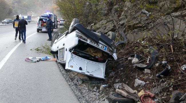 - Takla attığı araçtan burnu bile kanamadan kurtuldu