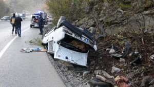 - Takla attığı araçtan burnu bile kanamadan kurtuldu