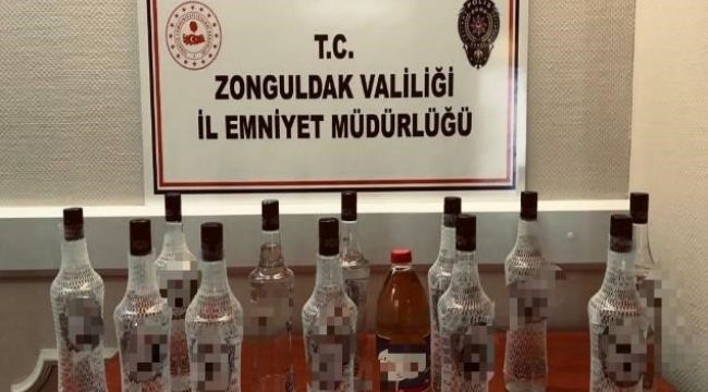  Zonguldak’ta sahte içki ele geçirildi 