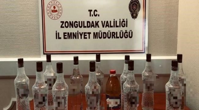 Zonguldak’ta sahte içki ele geçirildi