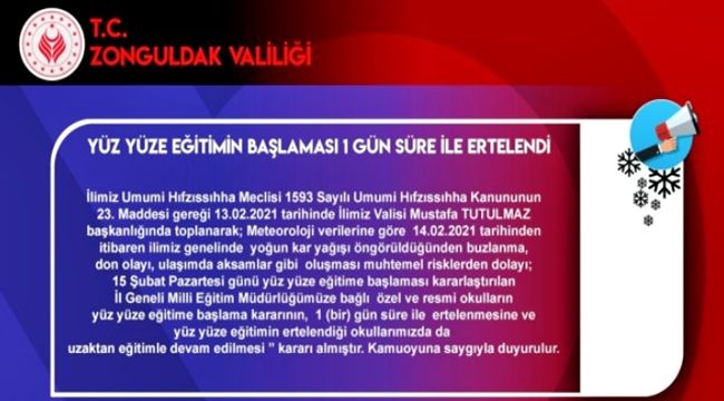 Başlamadan ertelendi