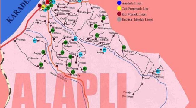 İŞTE ALAPLI'NIN KÖY KÖY NÜFUS SAYISI