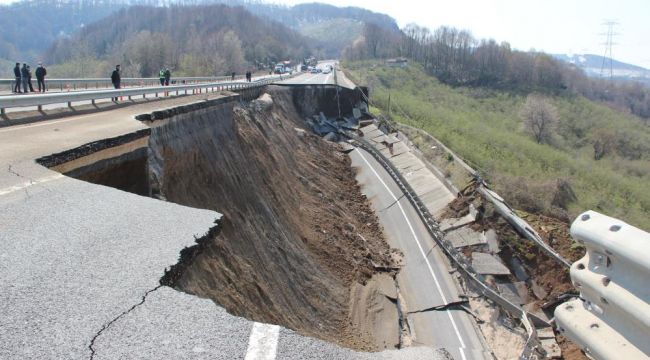 - Çöken Düzce Zonguldak yolunda inceleme