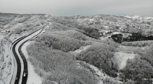 Zonguldak'ta yağan kar kartpostallık manzaralar oluşturdu