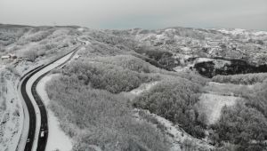  Zonguldak'ta yağan kar kartpostallık manzaralar oluşturdu