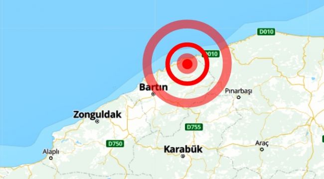 Bartın'da deprem