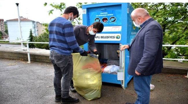 Altı günde 600 kilo giysi toplandı