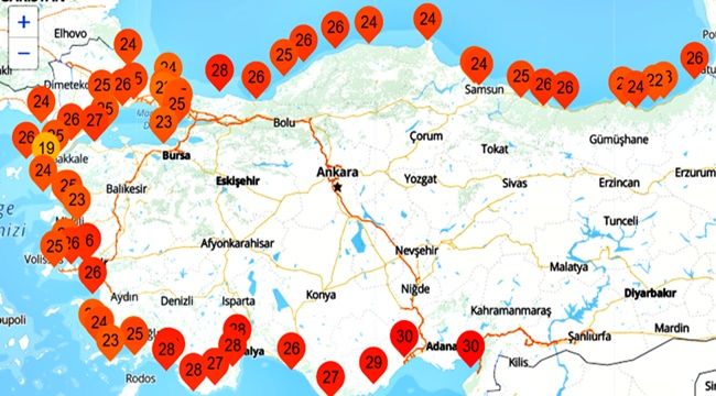 Karadeniz'in sıcaklığı Akdeniz ile yarışıyor