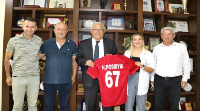 Şampiyon Yeniçeri'den Başkan Posbıyık'a ziyaret...