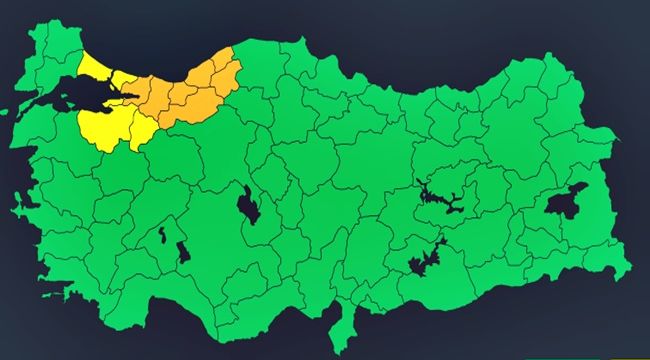 7 İL TURUNCU 4 İL İÇİN SARI UYARI!