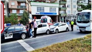 Zonguldak'ta zincirleme trafik kazası: 2 yaralı