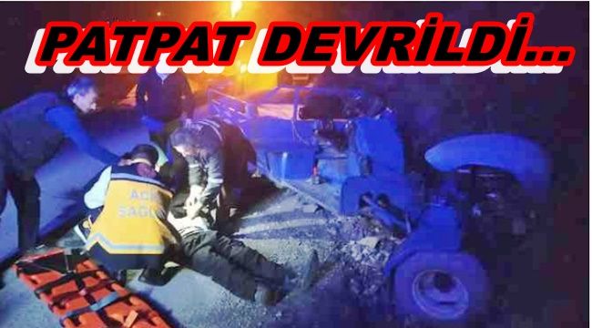 Alaplı'da patpat devrildi