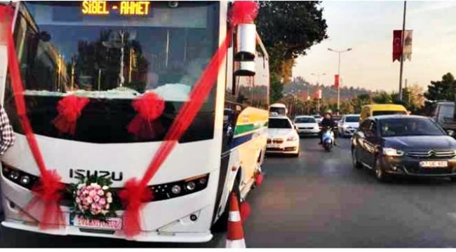 Böyle olur otobüs şoförünün düğünü