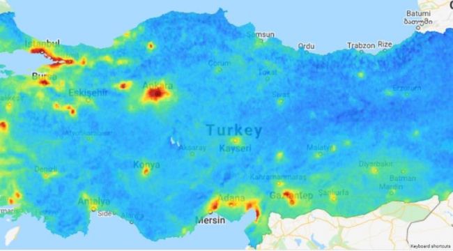 - Kirlilik haritasını uydu verileriyle tespit ettiler