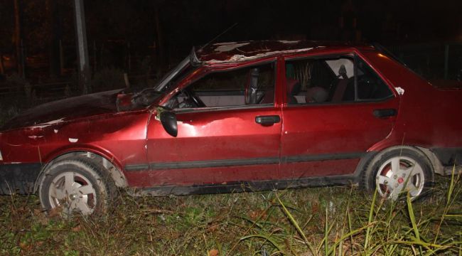 - Polisin 'dur' ihtarına uymayan otomobil takla attı: 2 yaralı
