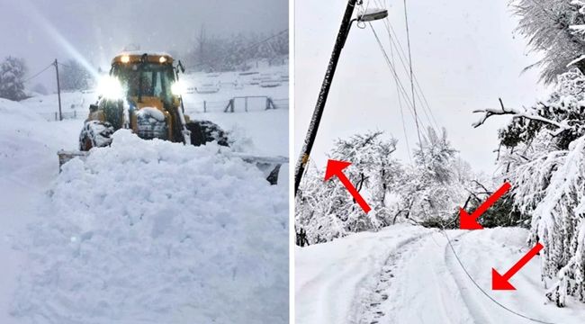 Yollar kapandı, elektrik hatları koptu...