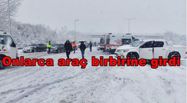 37 araç birbirine girdi, çok sayıda yaralı...