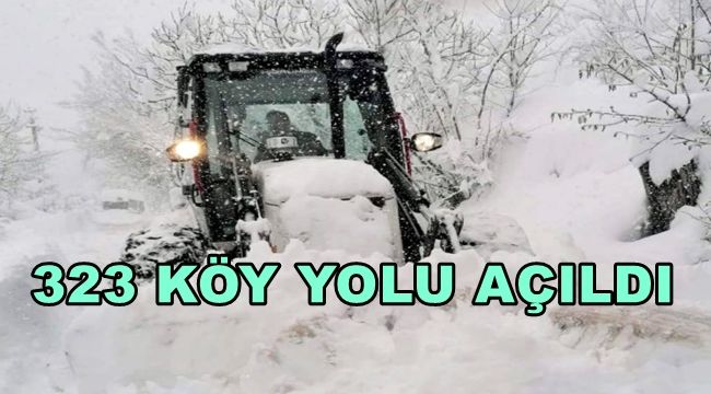 380 köy yolu kapanmıştı, 323'ü açıldı