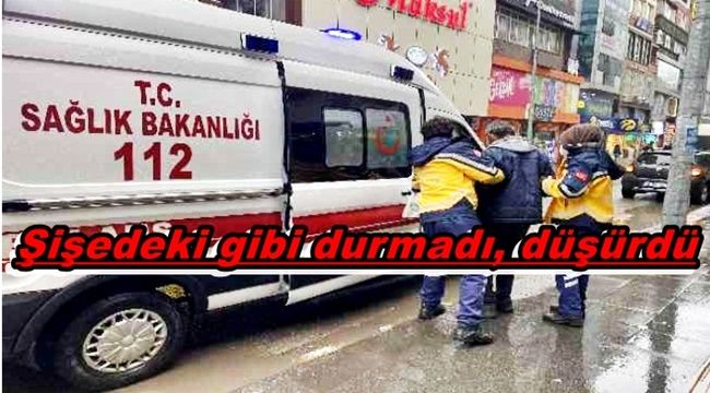 Alkollü kişi merdivenlerden düşerek yaralandı