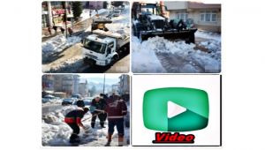Kar temizleme çalışmaları (Vide0)