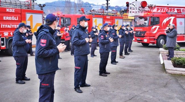 KDZ. EREĞLİ İTFAİYESİ, ŞEHİT İTFAİYECİLERİ ANDI (Video)