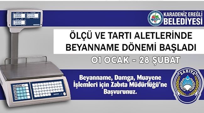 ÖLÇÜ ve TARTI ALETLERİNDE BEYANNAME DÖNEMİ 