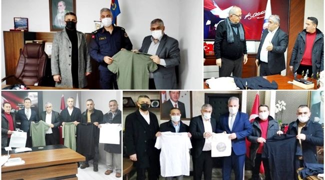 Şehit madenci aileleri ürettikleri ürünleri hediye etti