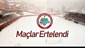 Maçlara kar engeli