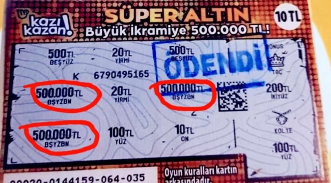 Büyük ikramiyenin sahibi Kdz. Ereğli'den