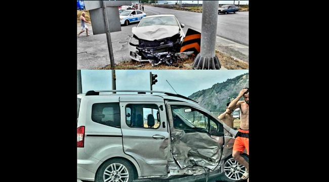 Ereğli - Alaplı yolunda kaza: 4 yaralı (Foto galeri)